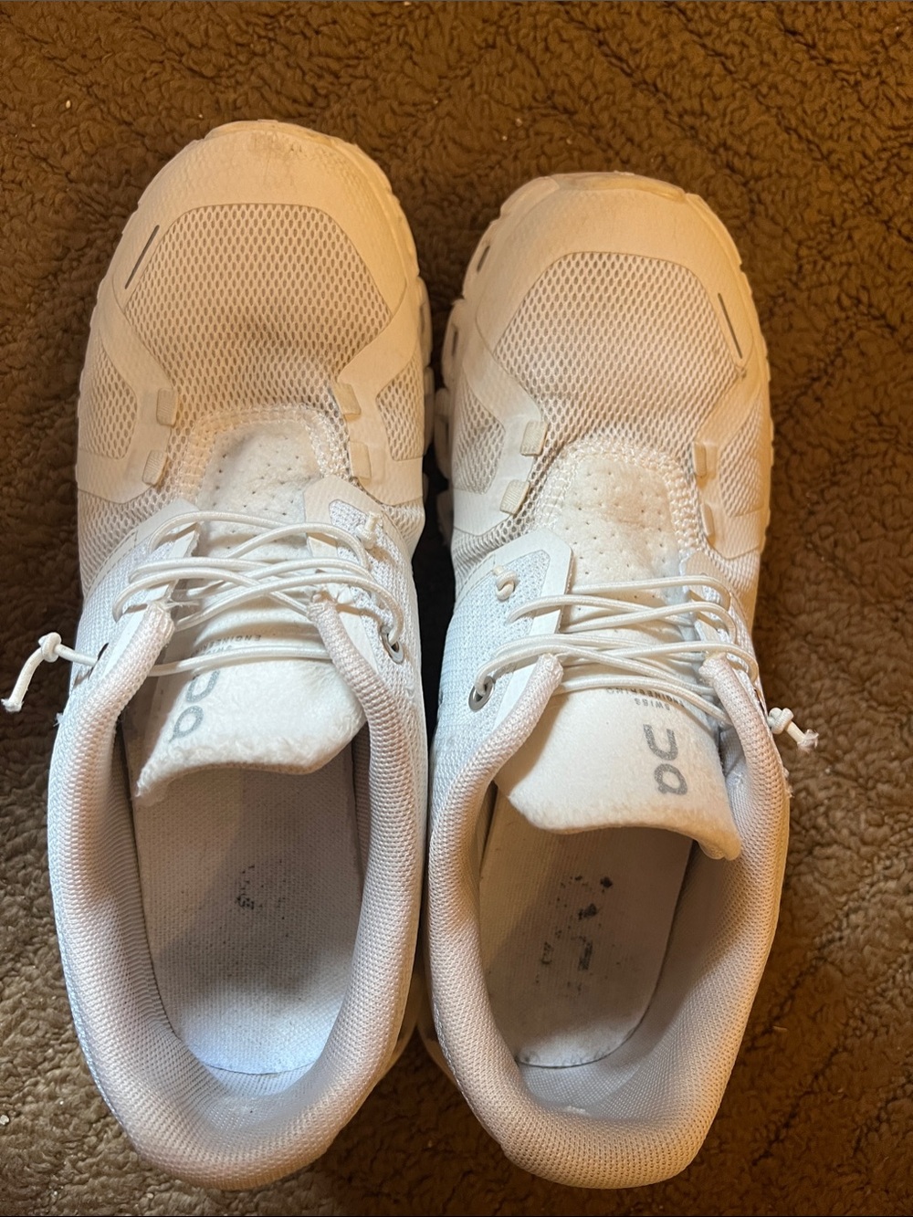 Oncloud All-White Mesh Lace-Up Sneakers